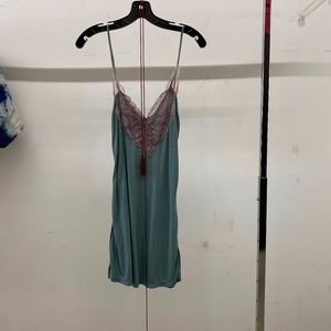 Aqua Dress With Butterfly Across